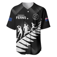 Personalised New Zealand Football Ferns Baseball Jersey Women World Cup 2023 Sporty Vibes LT7 - Wonder Print Shop