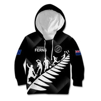 Personalised New Zealand Football Ferns Kid Hoodie Women World Cup 2023 Sporty Vibes - Wonder Print Shop