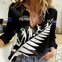 Personalised New Zealand Football Ferns Women Casual Shirt Women World Cup 2023 Sporty Vibes - Wonder Print Shop