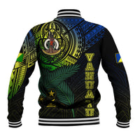 Personalised Vanuatu Baseball Jacket Turtle Chest Tattoo Flag Color - Malampa LT7 - Wonder Print Shop