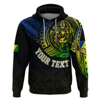 Custom Vanuatu Hoodie Turtle Chest Tattoo Flag Color - Malampa - Wonder Print Shop