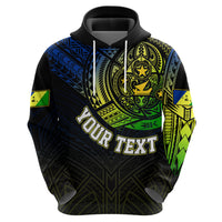 Custom Vanuatu Hoodie Turtle Chest Tattoo Flag Color - Malampa - Wonder Print Shop