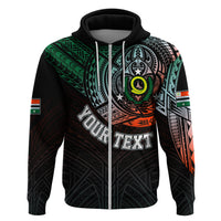 Custom Vanuatu Hoodie Turtle Chest Tattoo Flag Color - Penama - Wonder Print Shop