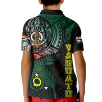 Custom Vanuatu Polo Shirt for Kid Turtle Chest Tattoo Flag Color Penama - Wonder Print Shop