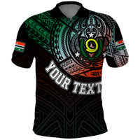 Custom Vanuatu Polo Shirt Turtle Chest Tattoo Flag Color Penama - Wonder Print Shop