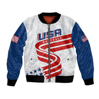 Personalised USA Baseball Star Spangled Simple Style Bomber Jacket LT7 - Wonder Print Shop