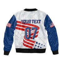 Personalised USA Baseball Star Spangled Simple Style Bomber Jacket LT7 - Wonder Print Shop
