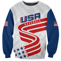 Personalised USA Baseball Star Spangled Simple Style Sweatshirt - Wonder Print Shop