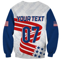 Personalised USA Baseball Star Spangled Simple Style Sweatshirt - Wonder Print Shop