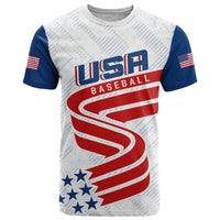 Personalised USA Baseball Star Spangled Simple Style T Shirt - Wonder Print Shop
