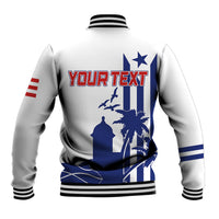 Personalised Puerto Rico Baseball 2023 El Morro Silhouette Baseball Jacket LT7 - Wonder Print Shop