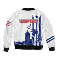 Personalised Puerto Rico Baseball 2023 El Morro Silhouette Bomber Jacket LT7 - Wonder Print Shop