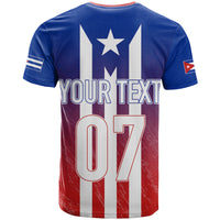 Personalised Cuba Baseball Gradient Color Flag Style T Shirt - Wonder Print Shop