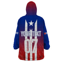 Personalised Cuba Baseball Gradient Color Flag Style Wearable Hoodie Blanket - Wonder Print Shop
