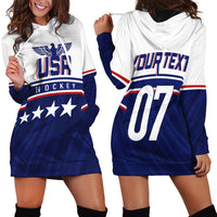 USA Ice Hockey Championship 2023 Star Eagle Hoodie Dress - Wonder Print Shop