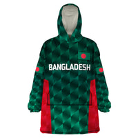 (Custom Personalised) Bangladesh Cricket Wearable Blanket Hoodie Unique Style LT8 - Wonder Print Shop