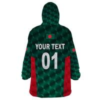 (Custom Personalised) Bangladesh Cricket Wearable Blanket Hoodie Unique Style LT8 - Wonder Print Shop