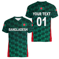 (Custom Personalised) Bangladesh Cricket Women V Neck T Shirt Unique Style LT8 - Wonder Print Shop