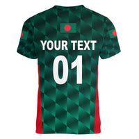 (Custom Personalised) Bangladesh Cricket Women V Neck T Shirt Unique Style LT8 - Wonder Print Shop