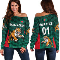 (Custom Personalised) Bangladesh Cricket Off Shoulder Sweater Special Style The Tigers LT8 - Wonder Print Shop