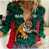 (Custom Personalised) Bangladesh Cricket Women Casual Shirt Special Style The Tigers LT8 - Wonder Print Shop
