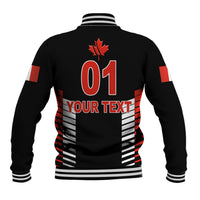 (Custom Personalised) Canada Cricket Baseball Jacket Maple Leaf Unique Style - Black LT8 - Wonder Print Shop