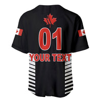 (Custom Personalised) Canada Cricket Baseball Jersey Maple Leaf Unique Style - Black LT8 - Wonder Print Shop