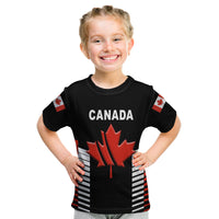 (Custom Personalised) Canada Cricket Kid T Shirt Maple Leaf Unique Style - Black LT8 - Wonder Print Shop