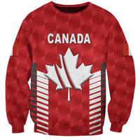 (Custom Personalised) Canada Cricket Sweatshirt Maple Leaf Unique Style - Red LT8 - Wonder Print Shop