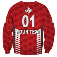 (Custom Personalised) Canada Cricket Sweatshirt Maple Leaf Unique Style - Red LT8 - Wonder Print Shop