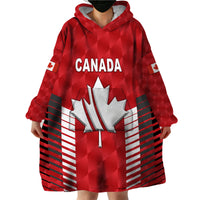 (Custom Personalised) Canada Cricket Wearable Blanket Hoodie Maple Leaf Unique Style - Red LT8 - Wonder Print Shop