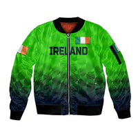 (Custom Personalised) Ireland Cricket Sleeve Zip Bomber Jacket Unique Style LT8 - Wonder Print Shop