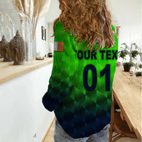 (Custom Personalised) Ireland Cricket Women Casual Shirt Unique Style LT8 - Wonder Print Shop