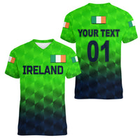 (Custom Personalised) Ireland Cricket Women V Neck T Shirt Unique Style LT8 - Wonder Print Shop