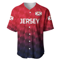 (Custom Personalised) The Bailiwick of Jersey Cricket Baseball Jersey Unique Style - Red NO.1 LT8 - Wonder Print Shop