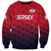 (Custom Personalised) The Bailiwick of Jersey Cricket Sweatshirt Unique Style - Red NO.1 LT8 - Wonder Print Shop