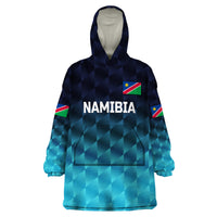 (Custom Personalised) Namibia Cricket Wearable Blanket Hoodie Unique Style - Blue LT8 - Wonder Print Shop