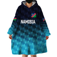 (Custom Personalised) Namibia Cricket Wearable Blanket Hoodie Unique Style - Blue LT8 - Wonder Print Shop