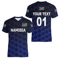 (Custom Personalised) Namibia Cricket Women V Neck T Shirt Unique Style - Navy LT8 - Wonder Print Shop