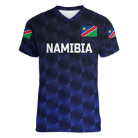 (Custom Personalised) Namibia Cricket Women V Neck T Shirt Unique Style - Navy LT8 - Wonder Print Shop
