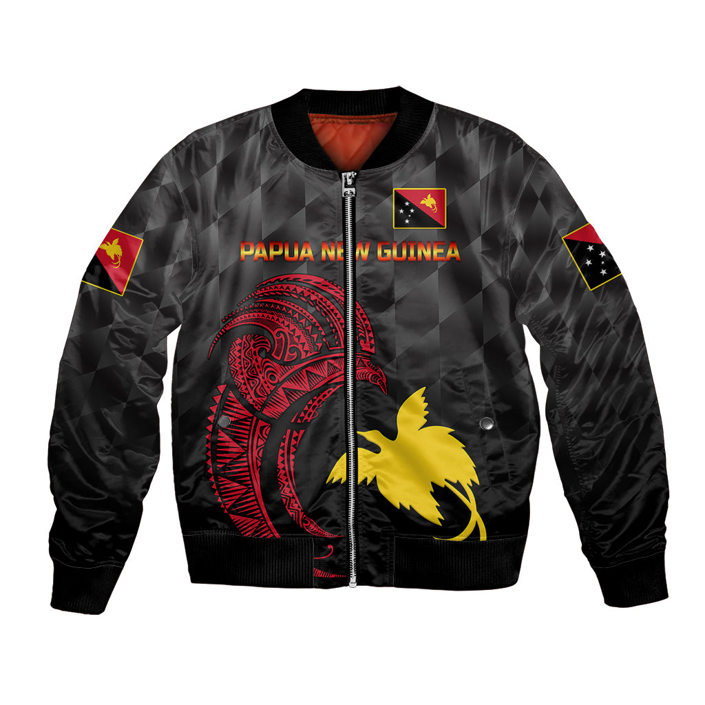 custom-personalised-papua-new-guinea-barramundis-cricket-bomber-jacket-birds-of-paradise-paradisaea-raggiana-original-black