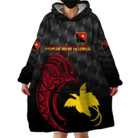 (Custom Personalised) Papua New Guinea Barramundis Cricket Wearable Blanket Hoodie Birds Of Paradise Paradisaea Raggiana Original - Black LT8 - Wonder Print Shop