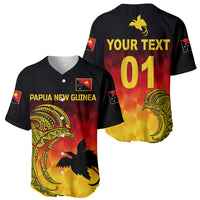 (Custom Personalised) Papua New Guinea Barramundis Cricket Baseball Jersey Birds Of Paradise Paradisaea Raggiana Original - Gradient Flag Vibes LT8 - Wonder Print Shop