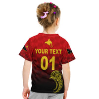 (Custom Personalised) Papua New Guinea Barramundis Cricket Kid T Shirt Birds Of Paradise Paradisaea Raggiana Original - Red LT8 - Wonder Print Shop