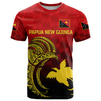 Custom Papua New Guinea Barramundis Cricket T Shirt Birds Of Paradise Paradisaea Raggiana Original Red LT8 - Wonder Print Shop