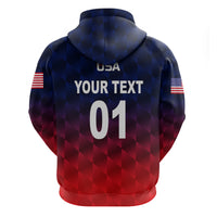 Custom United States National CrickeHoodie Team USA Cricket Gradient Navy Red LT8 - Wonder Print Shop