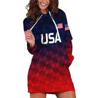 (Custom Personalised) United States National Cricket Hoodie Dress Team USA Cricket Gradient Navy Red LT8 - Wonder Print Shop