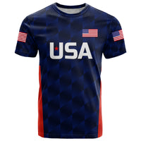 Custom United States National Cricket T Shirt Team USA Cricket Navy LT8 - Wonder Print Shop