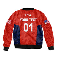 (Custom Personalised) United States National Cricket Bomber Jacket Team USA Cricket Red LT8 - Wonder Print Shop