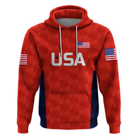 Custom United States National CrickeHoodie Team USA Cricket Red LT8 - Wonder Print Shop
